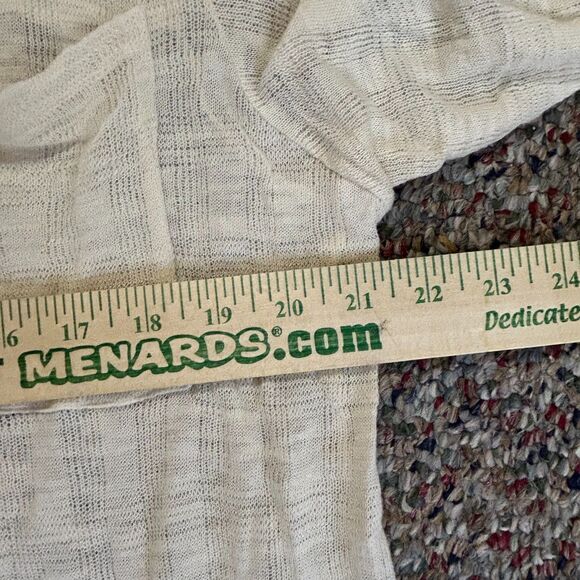 Free People Beach Ivory Textured Gauze Long Sleeve Button Up Shirt Size S - Picture 7 of 14